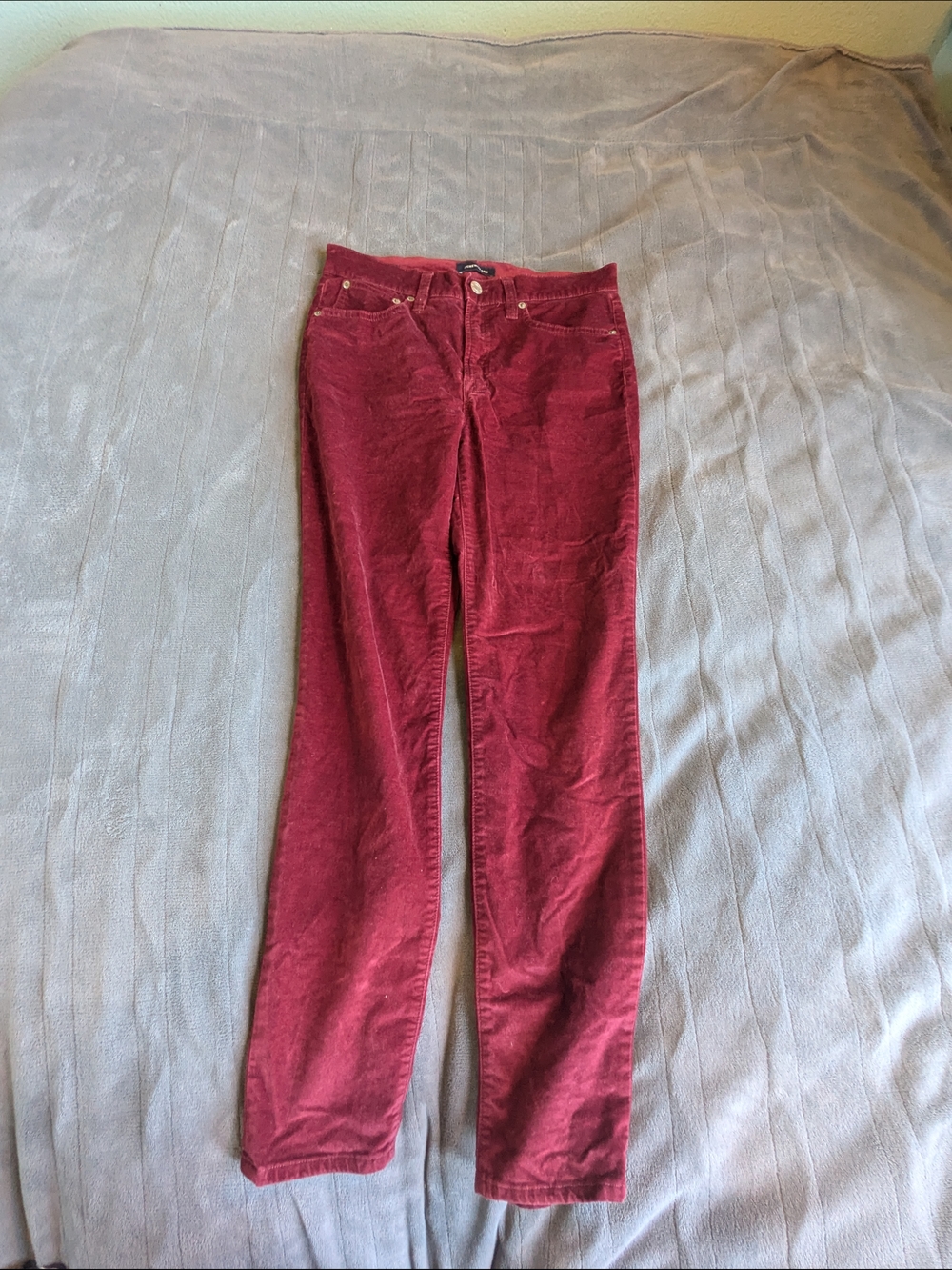 J. Crew Corduroy Pants in Berry Red